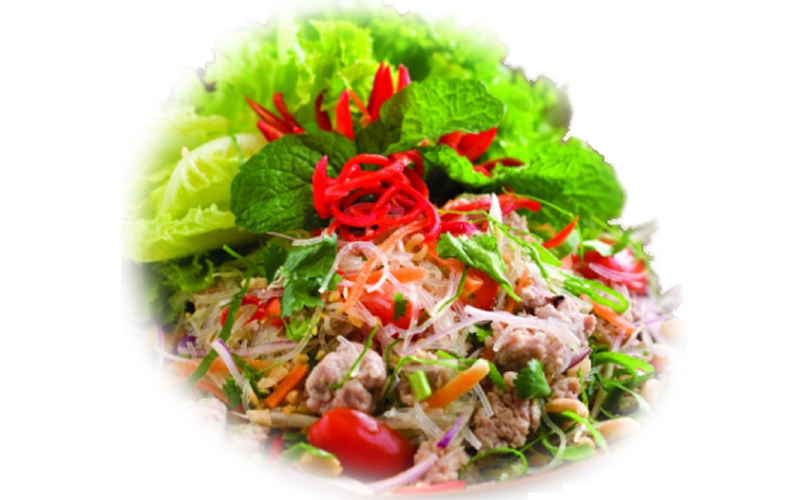 Glass Noodle Salad with Minced Chicken