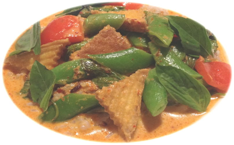 Red Curry with Tofu and Sugar Peas